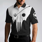 Skull Billiards Polo Shirt, Black And White Billiards Shirt For Billiards Lovers, Basic Shirt Design For Men