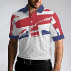 United Kingdom Flag Golf Texture Black Golfer Polo Shirt, Great Britain Jack Polo Shirt, UK Golf Shirt For Men