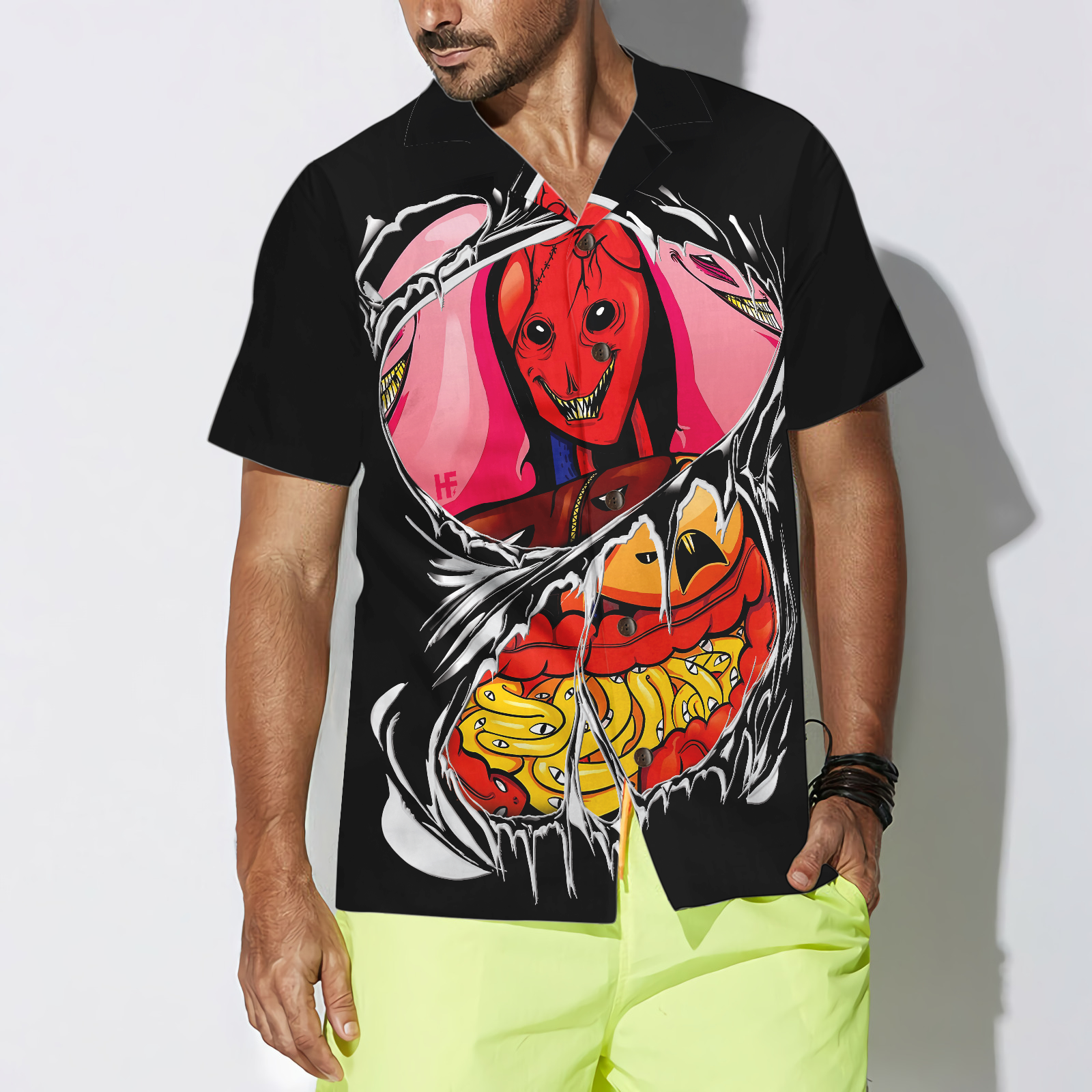 Halloween Horror Human Guts Hawaiian Shirt