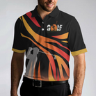 Golf In Passion Golf Polo Shirt, Black Flame Golf Shirt For Men, Cool Gift For Golfers