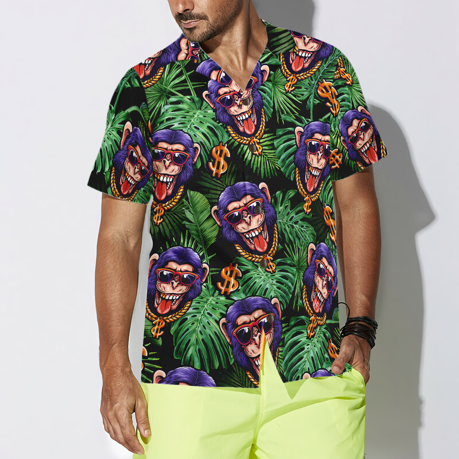 Tropical Millionaire Monkey Hawaiian Shirt