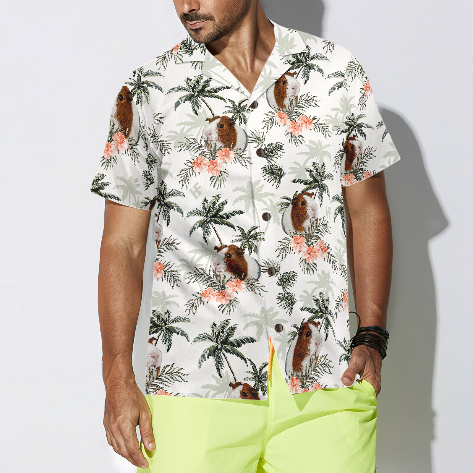 Tropical Guinea Pig Shirt For Men Hawaiian Shirt