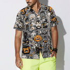 Doodle Pattern Happy Halloween Hawaiian Shirt