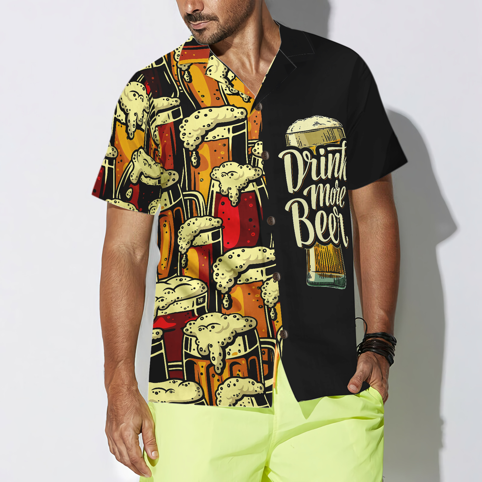 Drink More Beer V2 Beer Hawaiian Shirt, Best Gift For Beer Lovers