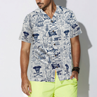 Vintage Pirate And Nautical Symbols Hawaiian Shirt