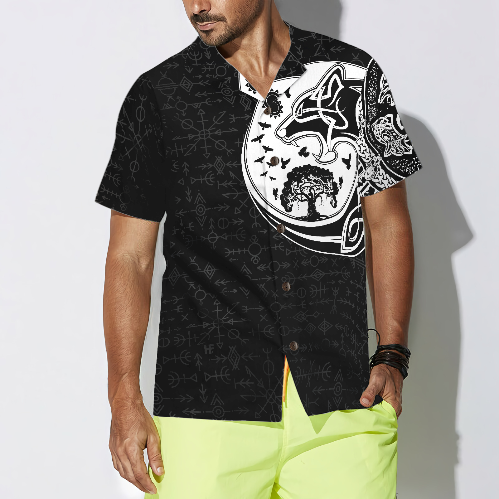 Viking Myths Wolf Hawaiian Shirt