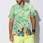 Vintage Parrot With Coconut Palm Tree Hawaiian Shirt