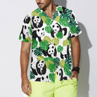 Panda Leaves Hawaiian Shirt