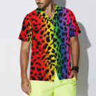Leopard Skin With Rainbow Color LGBT Hawaiian Shirt