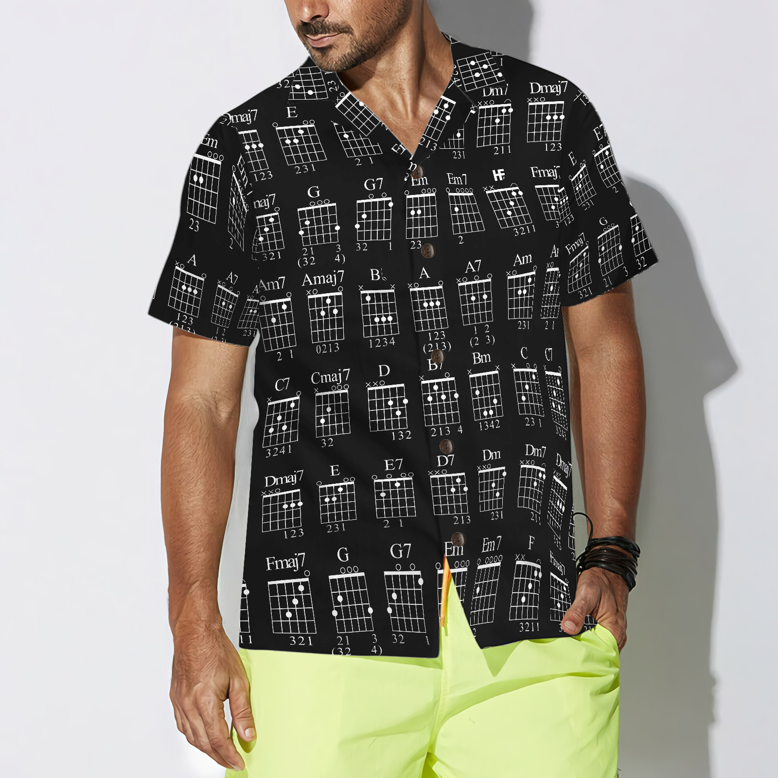 Guitar Chords Hawaiian Shirt