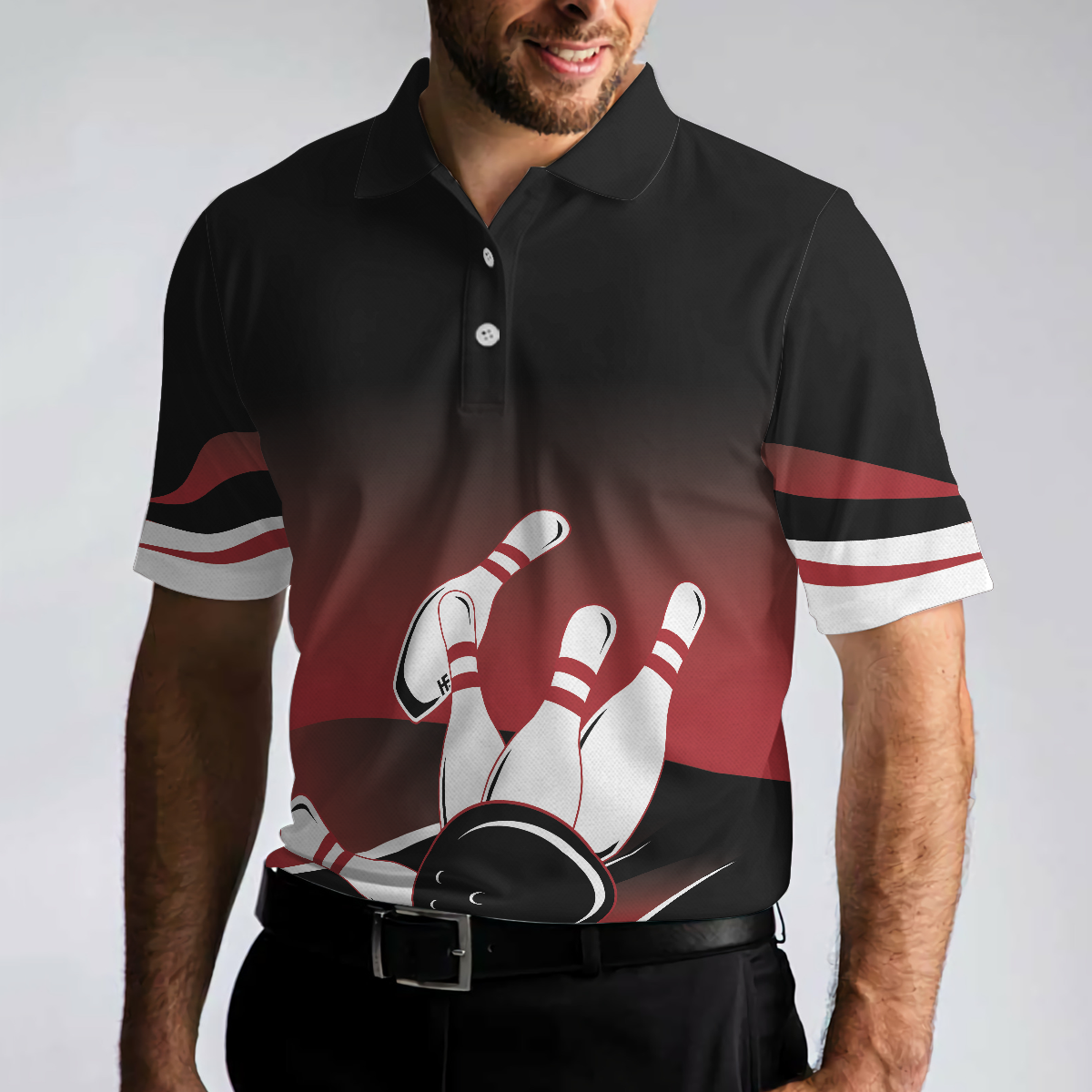 Some Grandpas Play Bingo Real Grandpas Bowl Bowling Polo Shirt, Gift Idea For Bowling Fan Dad, Bowling Shirt For Men