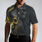 Bowling Shut Up Polo Shirt, Scary Halloween Gift Idea For Male Bowlers, Skull Bowling Polo Shirt