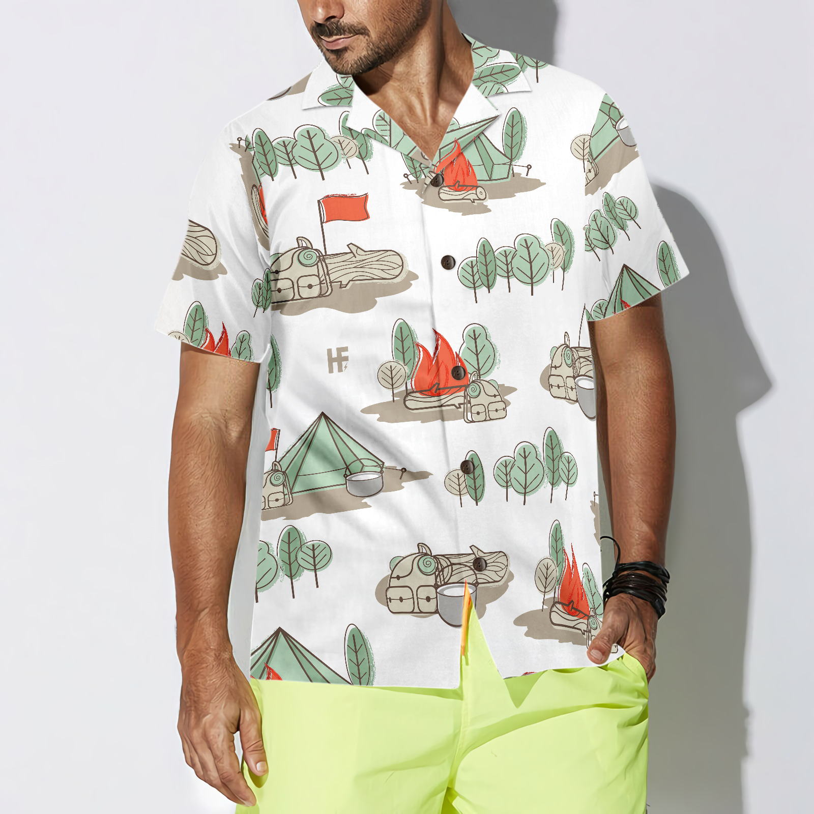 Camping And Beer Thats Why Im Here Hawaiian Shirt