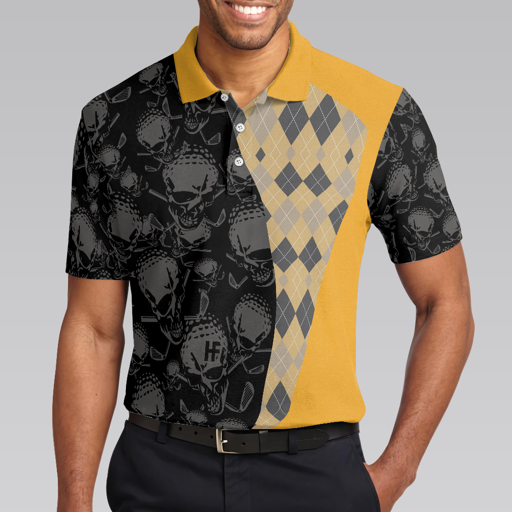 There Is Nothing A Beer And Golf Can't Fix V2 Polo Shirt, Skull Plaid Pattern Golf Shirt, Best Golf Drink Shirt