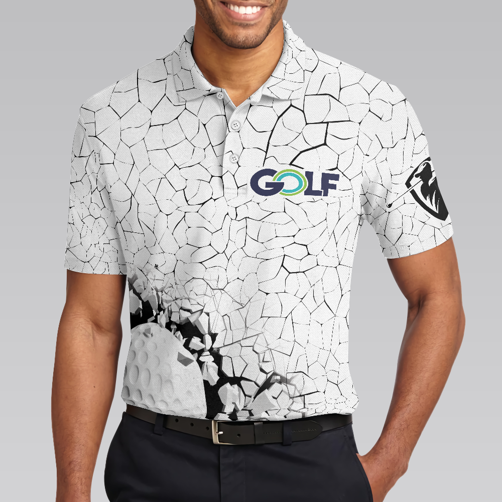 Golf Breaker Unique Design Golf Polo Shirt, Smart Golf Shirt For Men