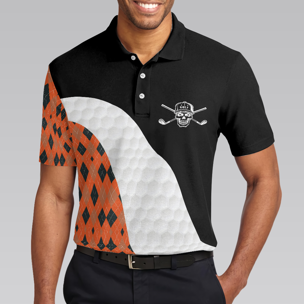 Golfing Without Bourbon Is Just Walking On The Grass Polo Shirt, Colorful Argyle Pattern Golf Shirt, Funny Golf Shirt