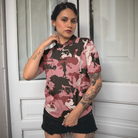 Golf Girl Camouflage Short Sleeve Women Polo Shirt, Pink Camo Golf Shirt For Ladies, Cool Golf Gift For Women