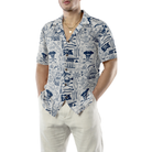 Vintage Pirate And Nautical Symbols Hawaiian Shirt