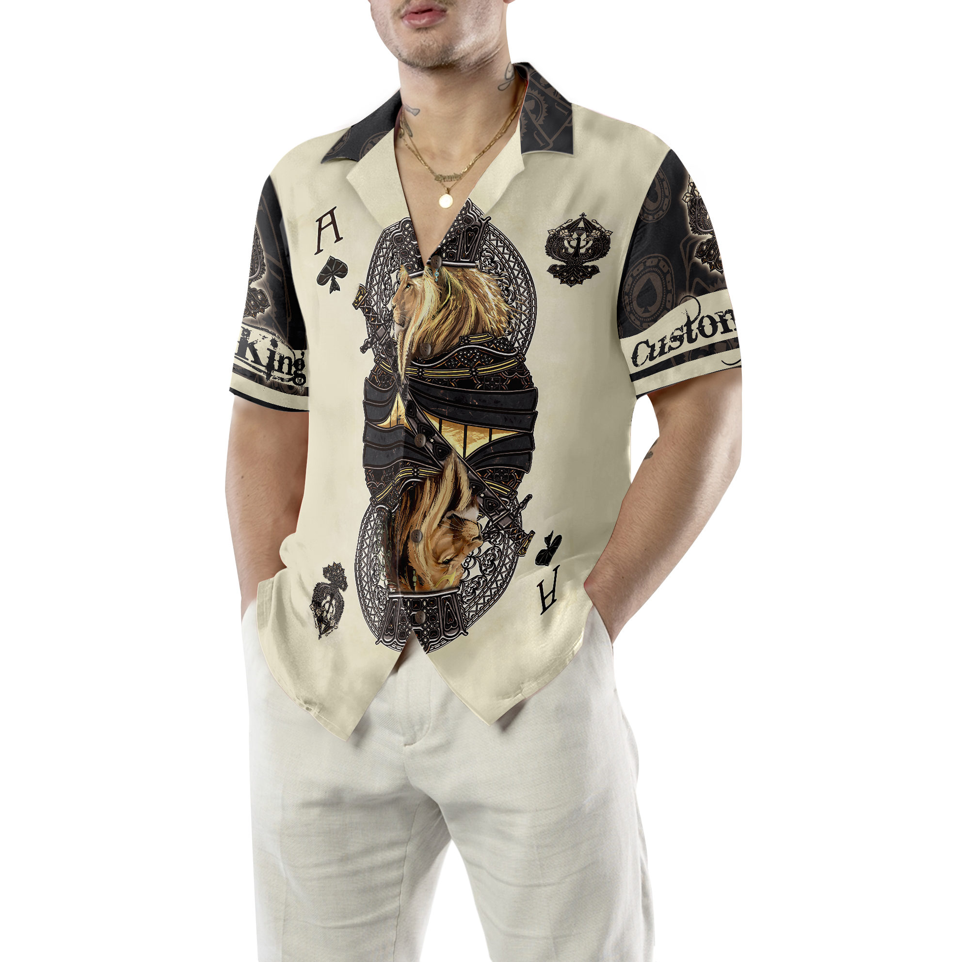 The King Of Poker Shirt For Men V1 Custom Hawaiian Shirt