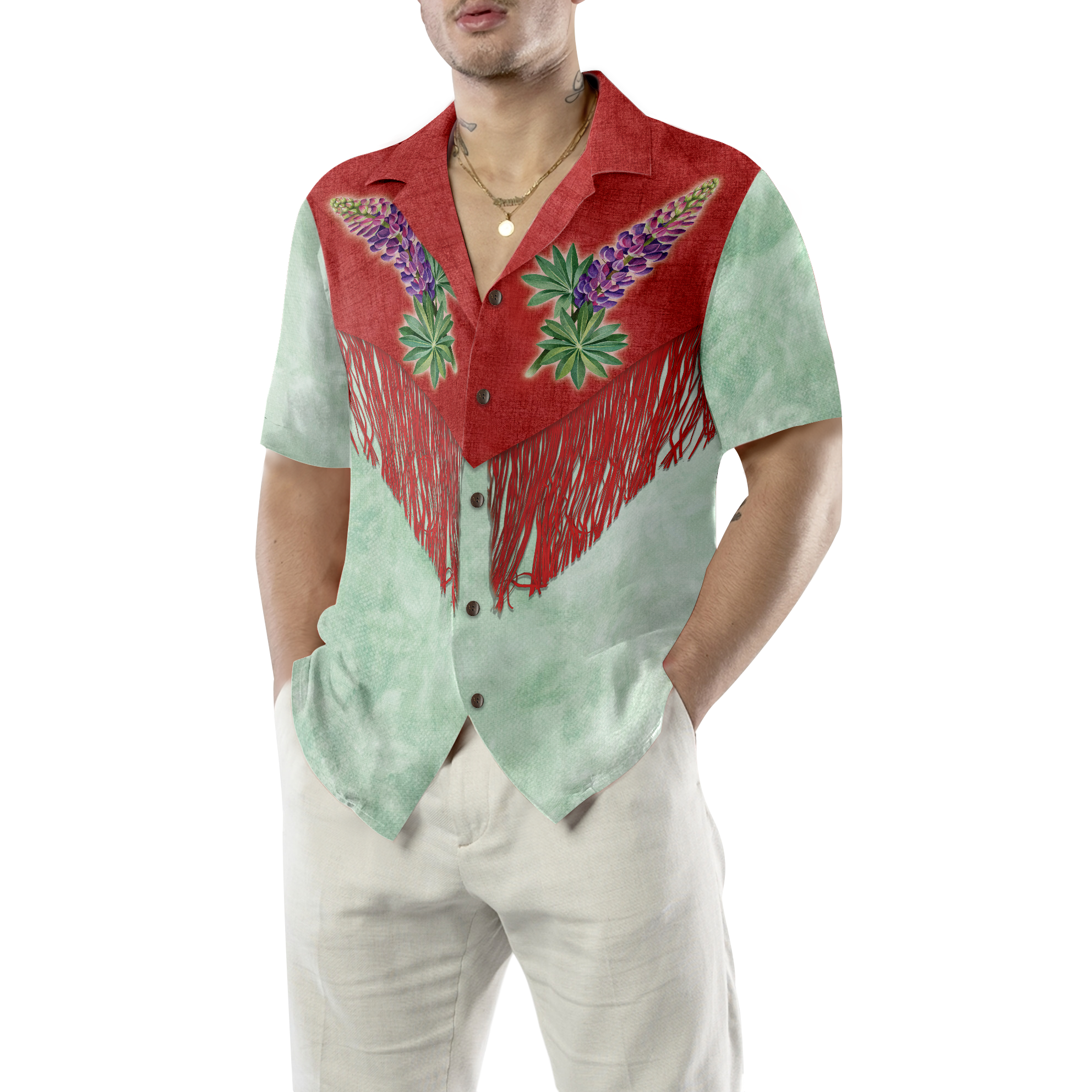 Bluebonnet Cowboy Texas Vintage Western Hawaiian Shirt, Everything's Bigger In Texas Shirt, Texas Home Shirt For Men