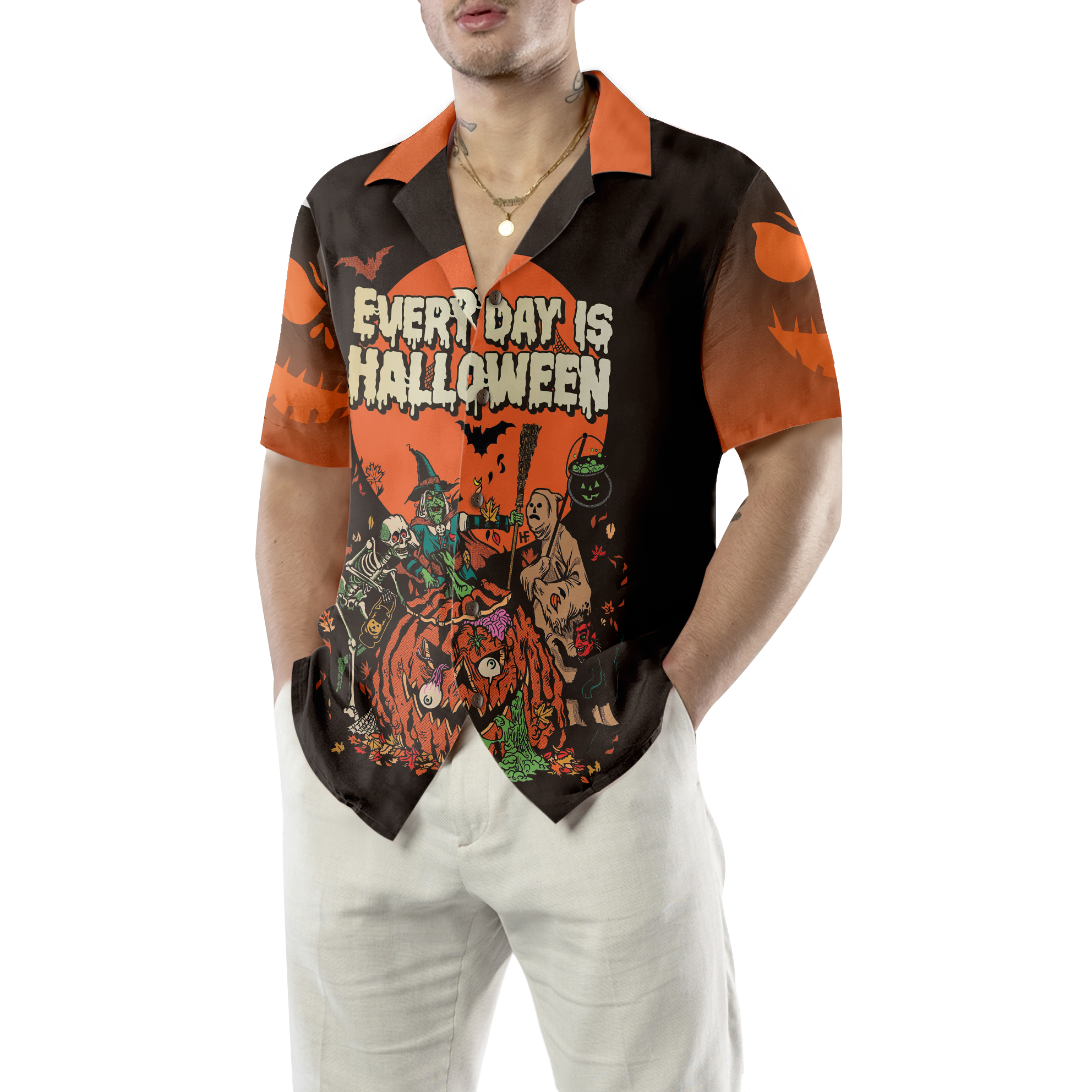 Everyday Is Halloween Shirt For Men Hawaiian Shirt