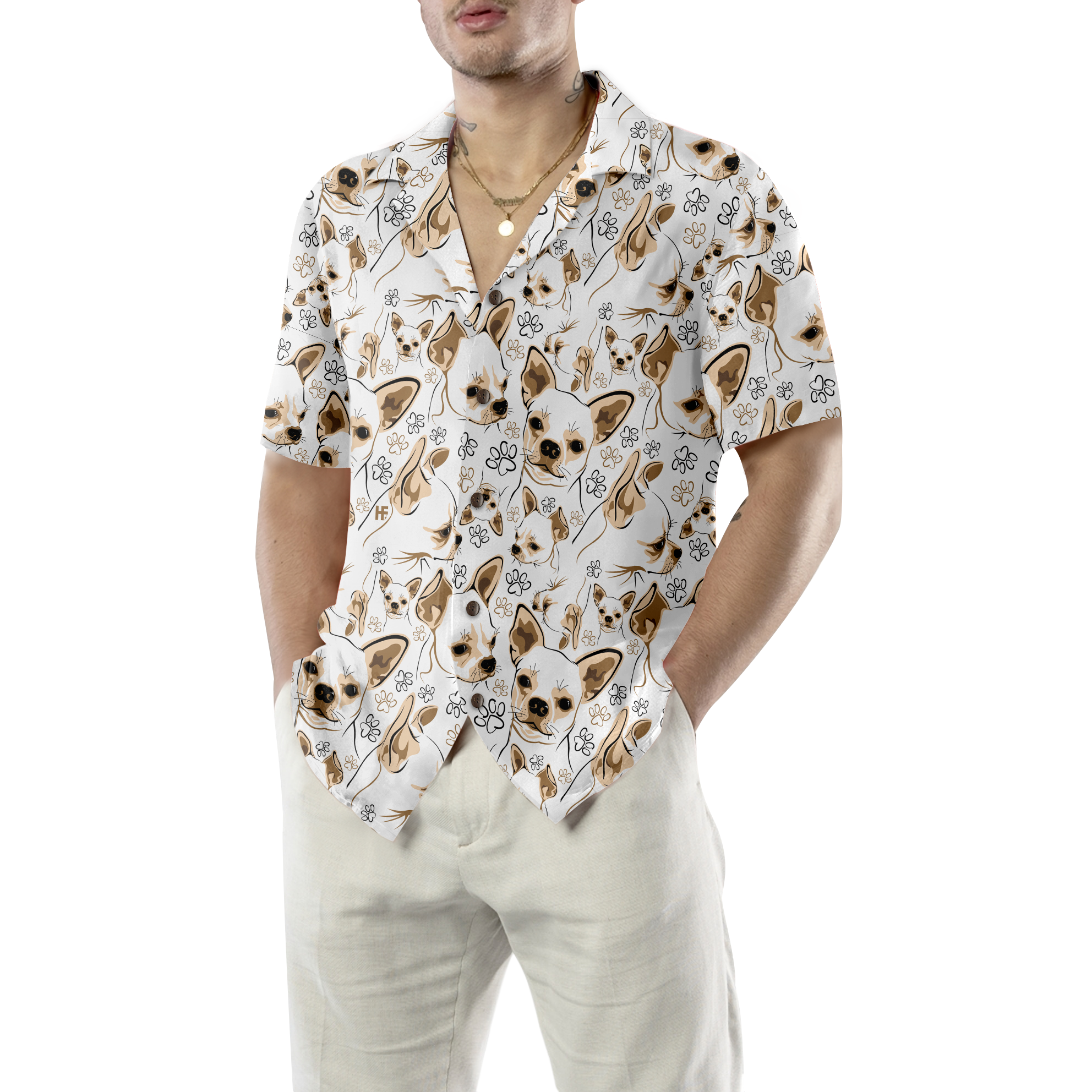 Cute Chihuahua Shirt For Men Hawaiian Shirt