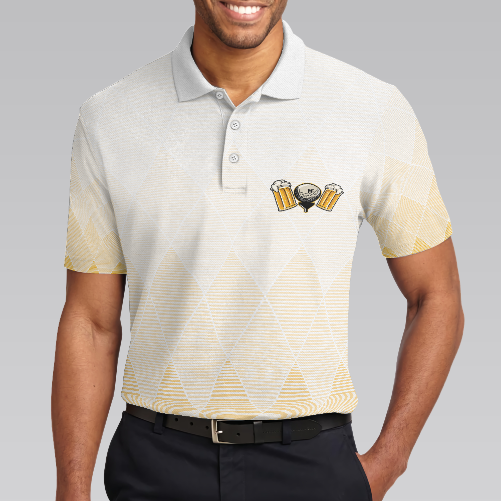 I Drink I Drive And I Know Things Argyle Pattern Golf Polo Shirt, Golf Shirt For Beer Lovers