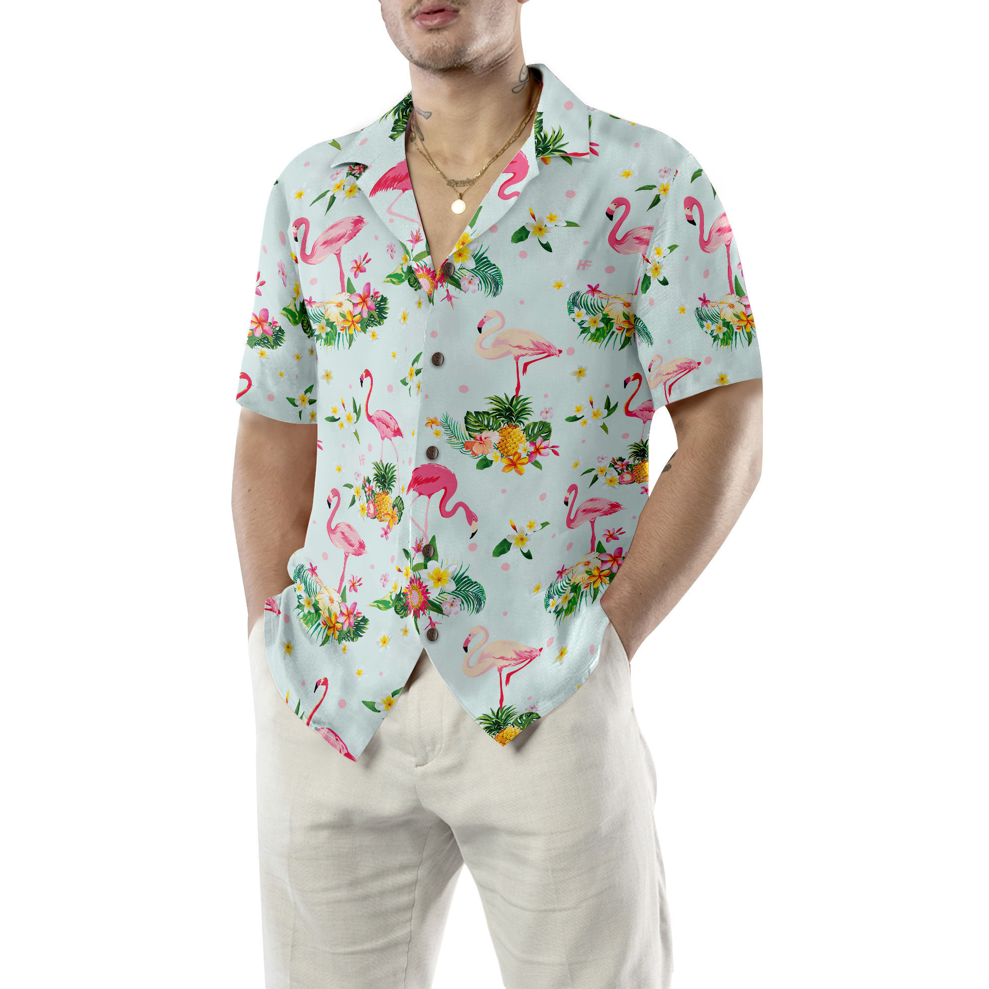 Beautiful Flamingo Shirt For Men Hawaiian Shirt