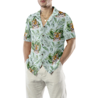 Tropical Green Leaves And Jungle Tiger Shirt For Men Hawaiian Shirt