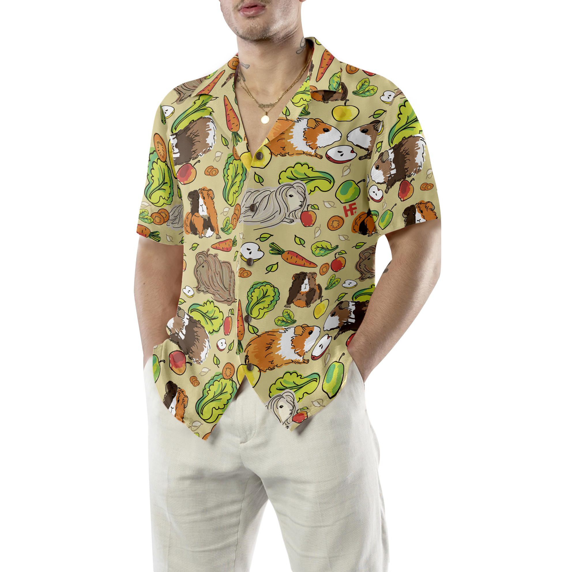 Cute Guinea Pig Shirt For Men Hawaiian Shirt