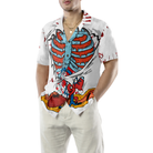 Creepy Ripped Open Rib Cage Organs Hawaiian Shirt