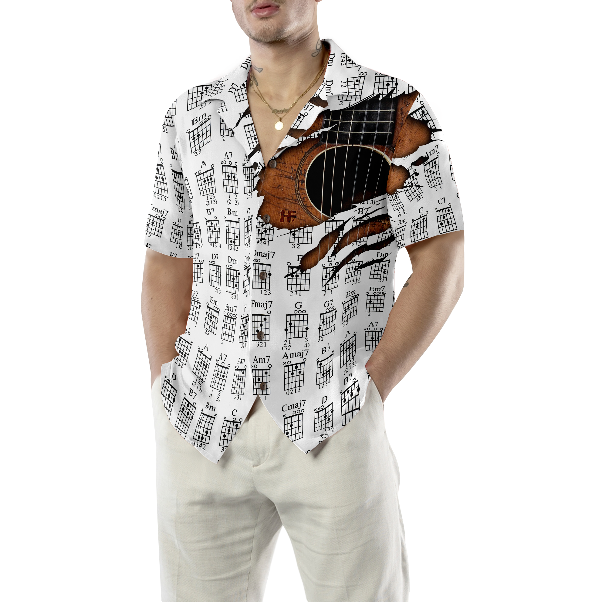 Guitar Chords Chart Hawaiian Shirt