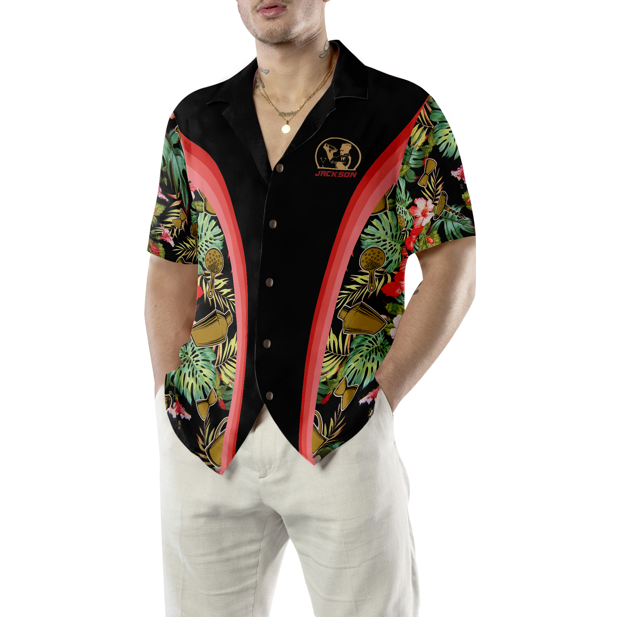 Bartender Tropical Custom Hawaiian Shirt