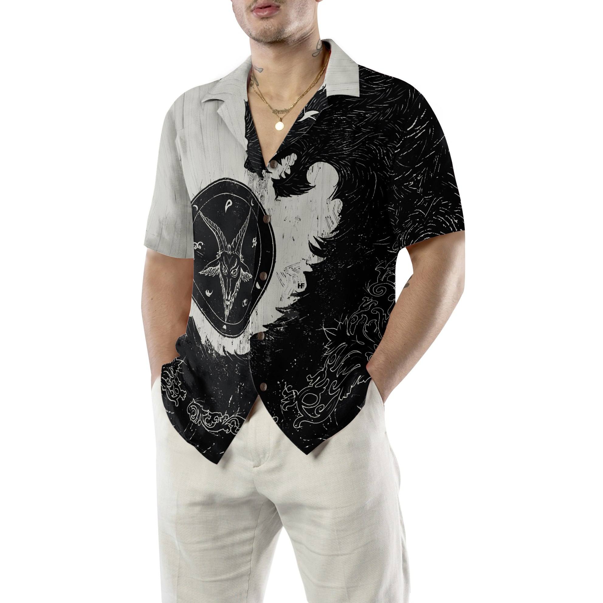 Black Wolf Shirt For Men Hawaiian Shirt