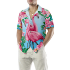 Tropical Floral Flamingo Shirt For Men Hawaiian Shirt