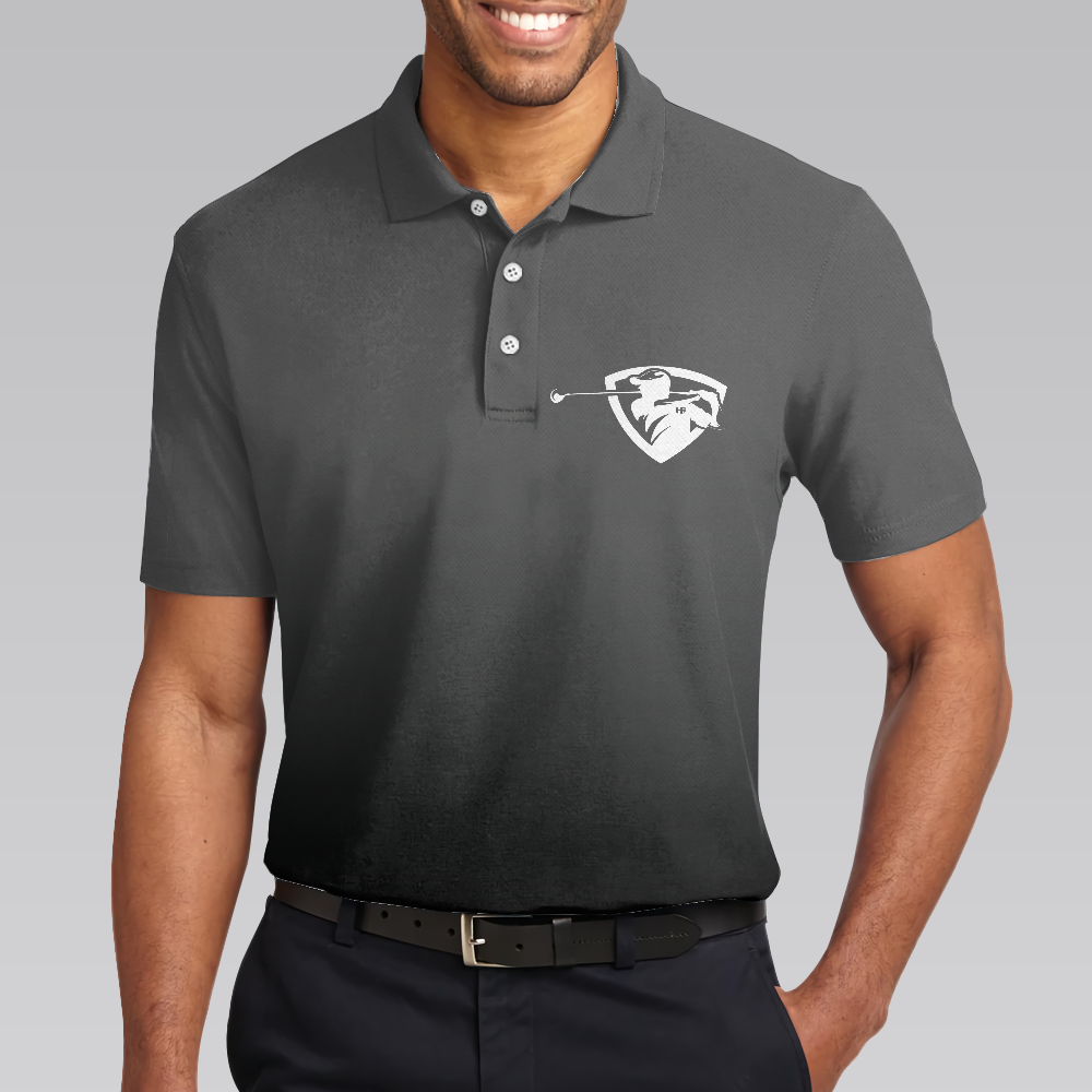 Golf Black Pimps Polo Shirt For Men, Funny White Men Golfing Polo Shirt