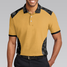 Grip It Rip It Sip It Golf Polo Shirt, Skull Pattern Shirt For Halloween, Scary Gift Idea For Golfers