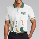 Evolution Of The Golf White Short Sleeve Polo Shirt, Let's Par Tee Polo Shirt, Best Golf Shirt For Men - Hyperfavor