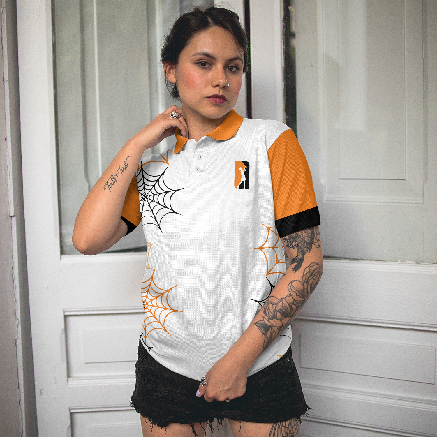 Just A Girl Who Loves Golf Not A Witch Golf Short Sleeve Women Polo Shirt, Halloween Gift For Female Golfers