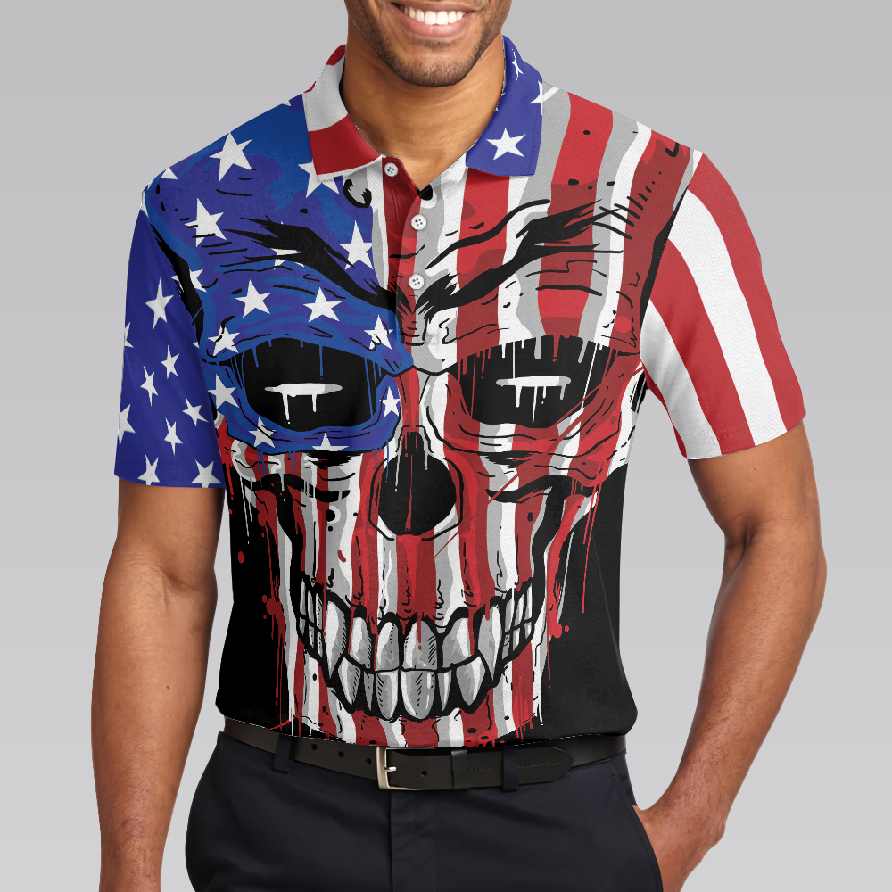 I'm Here To Smash Your Balls Billiards Shirt For Men Polo Shirt, American Flag Shirt For Men, Skull Shirt Design