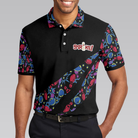Split Happen Polo Shirt, Bowling Ball & Pin Seamless Pattern Bowling Shirt For Men