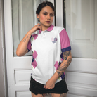No One Fights Alone Breast Cancer Awareness Short Sleeve Women Polo Shirt, Breast Cancer Polo Shirt For Women