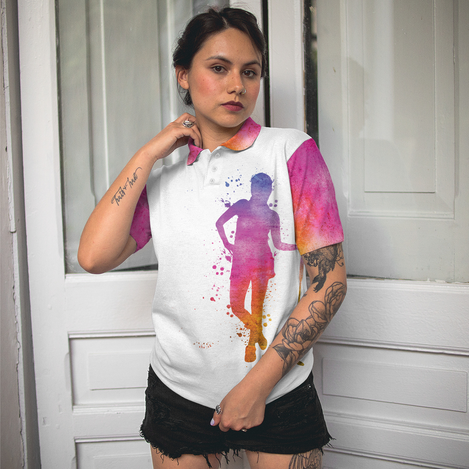 Some Girls Play With Dolls Real Girls Play Golf Short Sleeve Women Polo Shirt