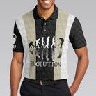 Elegant Men Golfer Evolution Golf Polo Shirt, Unique Golf Shirt For Men