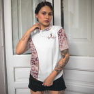 Coffee Love Golf Leopard Pattern Short Sleeve Women Polo Shirt
