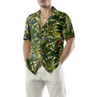 Exotic Parrots Tropical Leaves Hawaiian Shirt
