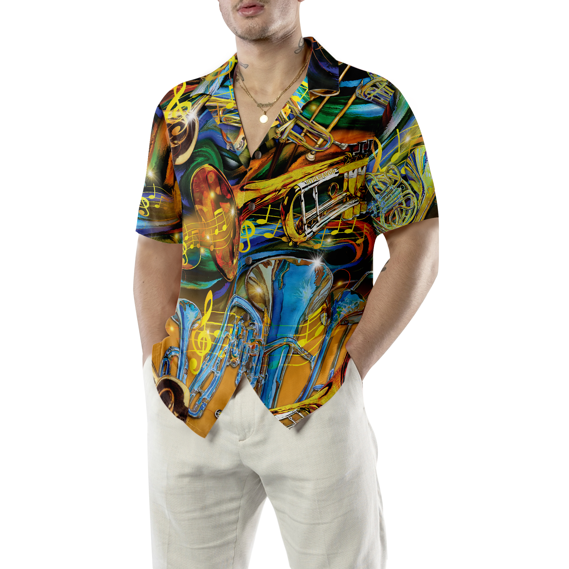 Unisex Saxophone Hawaiian Shirt