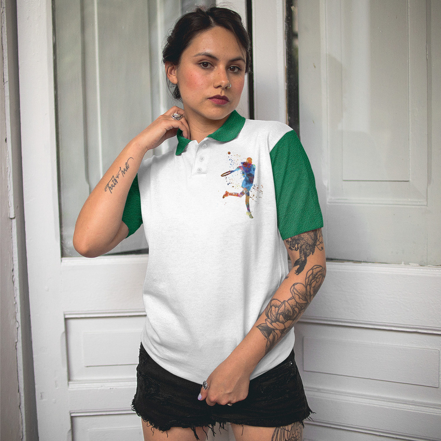 Real Grandmas Play Tennis Women Short Sleeve Polo Shirt, Cool Tennis Polo Style Shirt, Best Tennis Gift
