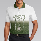 Obsessed With Golf Polo Shirt, White And Green Golf Shirt For Men, Cool Gift For Golfers