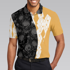 Golf & Beer That Is Why I Am Here Skull Polo Shirt, Short Sleeve Skull Golfing Shirt Best Golf Gift